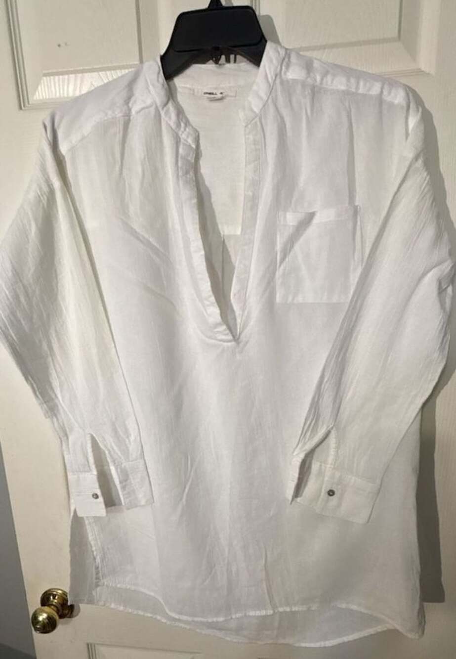 O'Neill Belizin Long Sleeve Semisheer Cotton Cover-Up Tunic